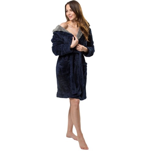 Bathrobe Jordan Navy-Grey M