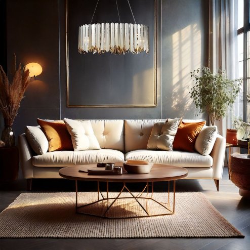 CEILING LAMP CHANDELIER TOOLIGHT APP1763-8CP 50CM CHROME GOLD
