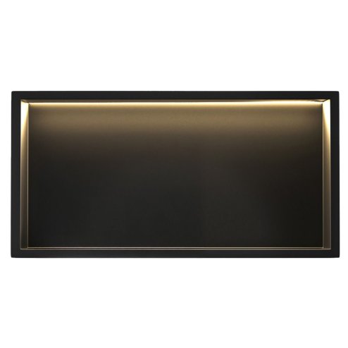 BATHROOM SHELF REA LED BLACK 30X60