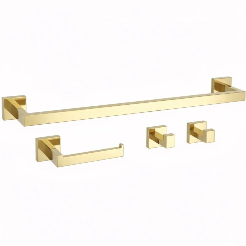 BATHROOM HOOK SET REA RIO GOLD 4 PIECES