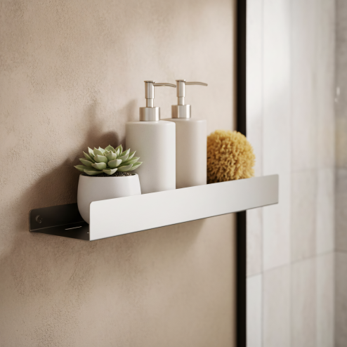 BATHROOM SHELF REA SF04-600 60CM BRUSH STEEL
