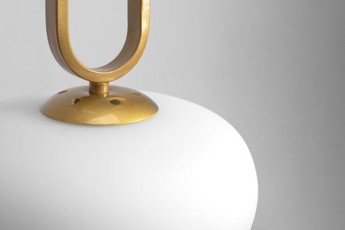 Pendant Lamp TOOLIGHT APP1073-1CP White Gold 1-light point E27 23x23x15-100cm