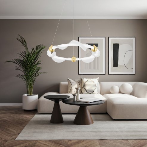 CEILING LAMP CHANDELIER TOOLIGHT LED G010-CP WHITE GOLD