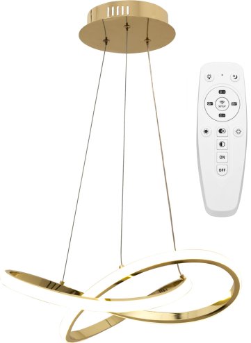 Pendant LED Lamp TOOLIGHT APP390-CP Modern Ring Gold + remote control 1-light point 40W 44,5x44,5x9cm