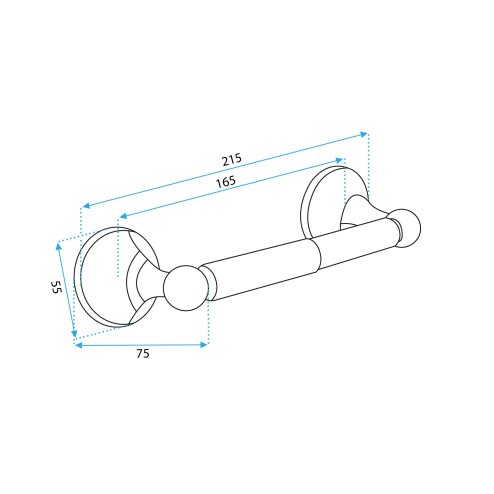 Toilet paper holder 332869 Brush Gold