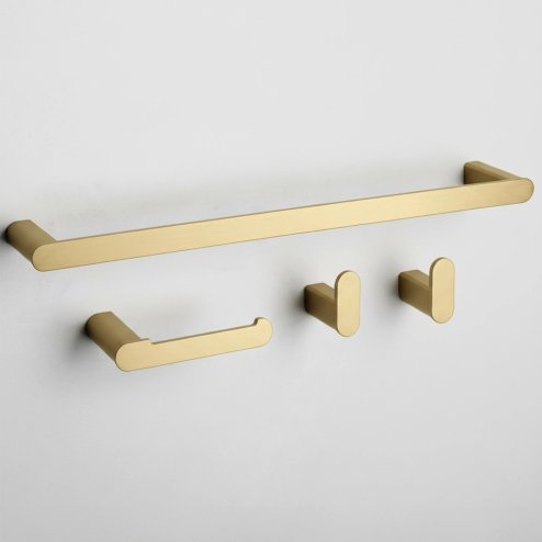 BATHROOM HOOK SET REA MATI BRUSH GOLD 4 PIECES