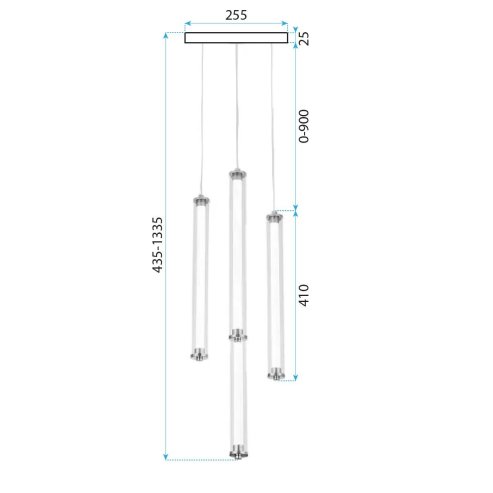 CEILING LAMP CHANDELIER TOOLIGHT LED G024-4CPR GOLD