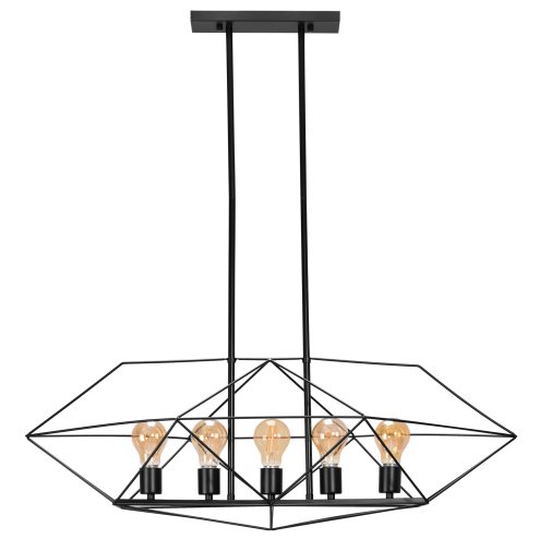 Pendant Lamp TOOLIGHT APP1037-5CP Black 5-light points E27 29x82x88cm