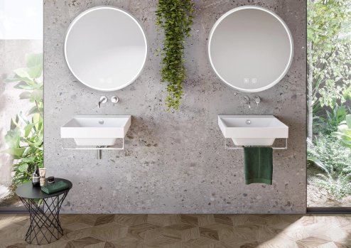 Mirror LED 60cm MMJ BRUSH SILVER