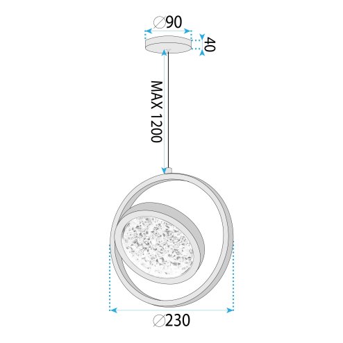 PENDANT CEILING LAMP TOOLIGHT LHJ106-1CP ROSE GOLD