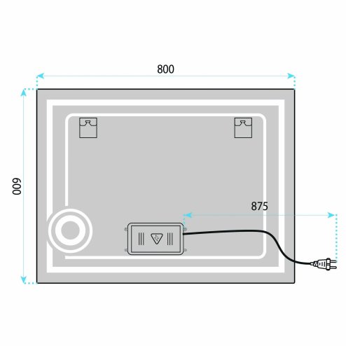 Mirror Rea Haven Led Transparent