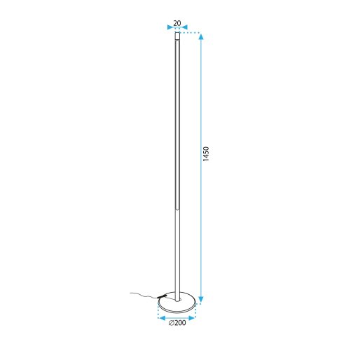 Floor Lamp Living Room Toolight LED APP1415-F Black
