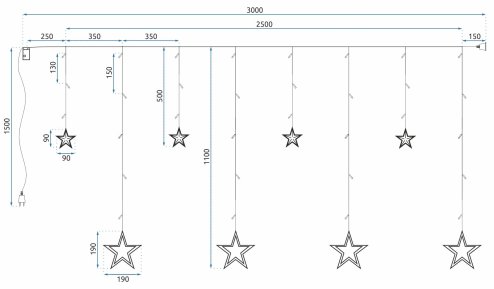 LED Curtain GL2004 + Remote Control
