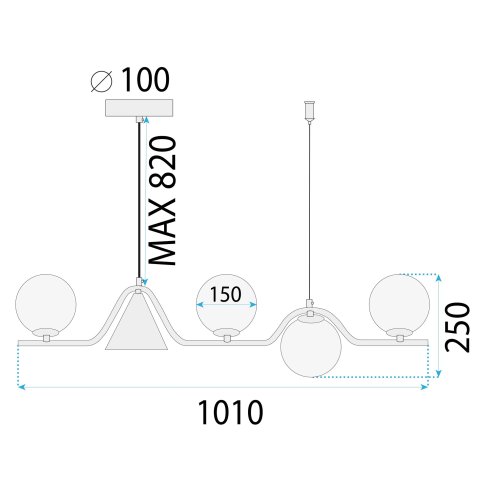 CEILING LAMP CHANDELIER TOOLIGHT APP1662-5CP GOLD
