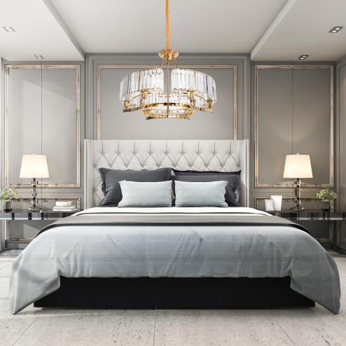 Pendant Lamp TOOLIGHT APP789-6C Cristal 6-light points E14 83x83x114cm