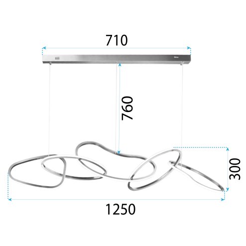 LED Lamp APP1054-CP 115x40x40cm