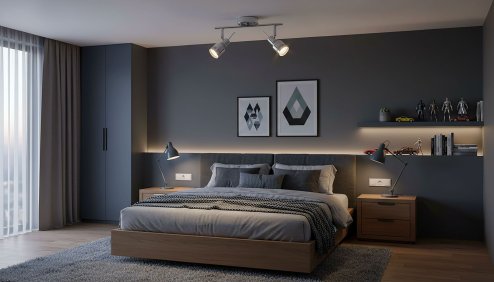 Ceiling Lamp Chandelier TOOLIGHT APP746-2C Spotlight 2 Chrome 2-light points GU10 18x36Cm