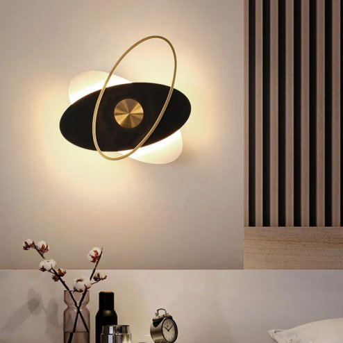 Wall LED Light Toolight APP1432-CW Black / Gold