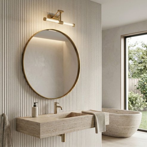 WALL LAMP REA APP1899-1W BRUSH GOLD