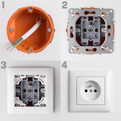 Toolight Single Socket Frame Oste Jnh013-1f White