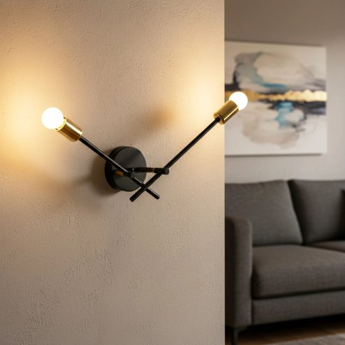 Wall Light Toolight APP1119-2W E27 black