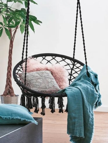 Swing 490129A BLACK 62x33x142cm