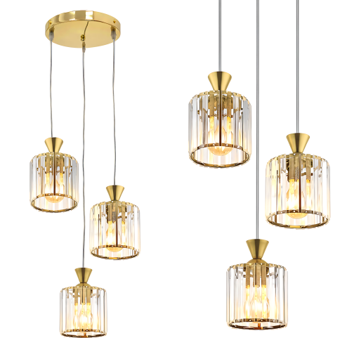 PENDANT CEILING LAMP TOOLIGHT EBT026-3CP GOLD