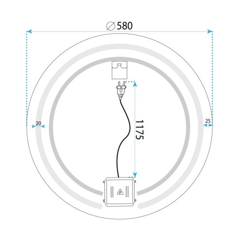 MIRROR REA MODERN 60 LED TRANSPARENT