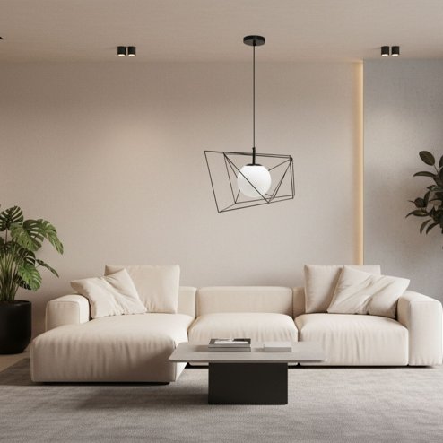 Pendant Lamp TOOLIGHT APP1022-1CP Black 1-light point E27 34x34x26-106cm