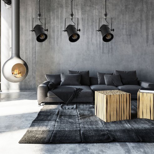 Pendant Lamp TOOLIGHT APP487-3C SPOT 3 Black 3-light points E27 10,5x70x38cm