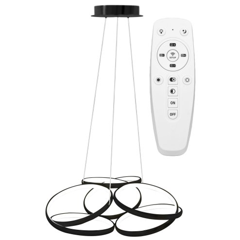 Pendant LED Lamp TOOLIGHT APP793-CP Modern Black + remote control 3-light points 70W 54x54x26-89cm