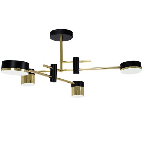 Pendant LED Lamp TOOLIGHT APP1001-4C Black Gold 4-light points 30W 68x68x31cm