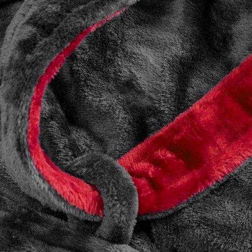 Bathrobe Roger Grey Red Men L