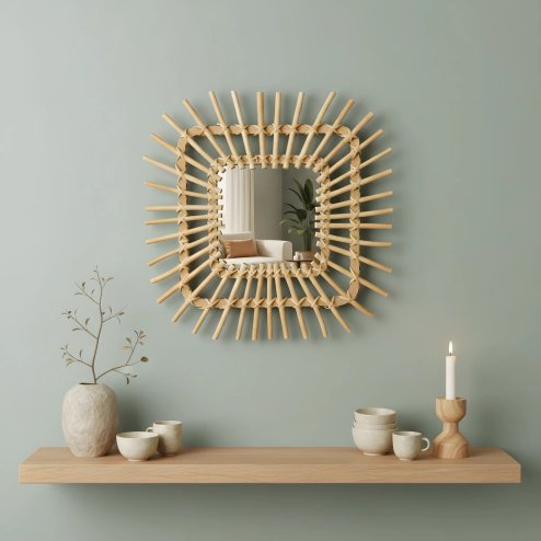 Boho Wall Mirror REA QDJ071 45cm