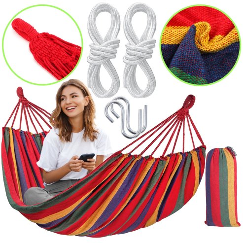 Hammock 480143A RED 230x140x1cm