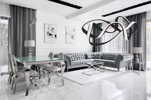Pendant LED Lamp TOOLIGHT APP820-CP Modern EVE Black + remote control 1-light point 70 W 49x20cm