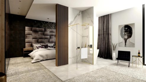 Bathroom hanger EVO GOLD BRUSH