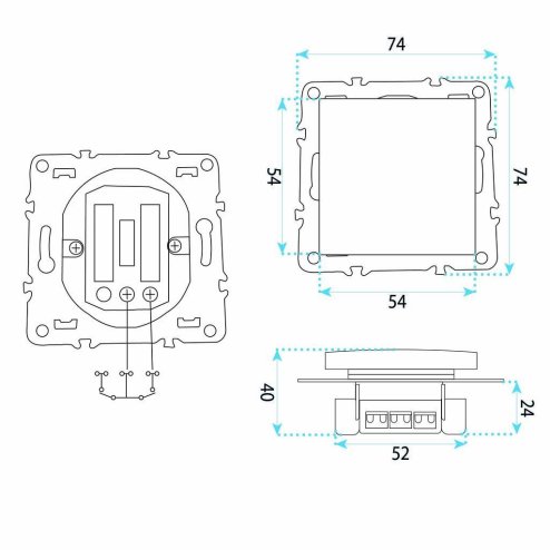 Toolight Single Switch Oste Jnh006-w Black