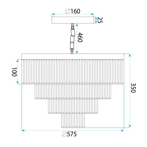 CEILING LAMP CHANDELIER TOOLIGHT APP1534-8CPR CHROME