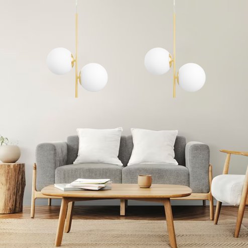 CEILING LAMP CHANDELIER TOOLIGHT G118-2CP GOLD WHITE