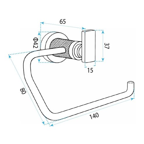 Paper Holder Rea 81305 Virro Brush Gold