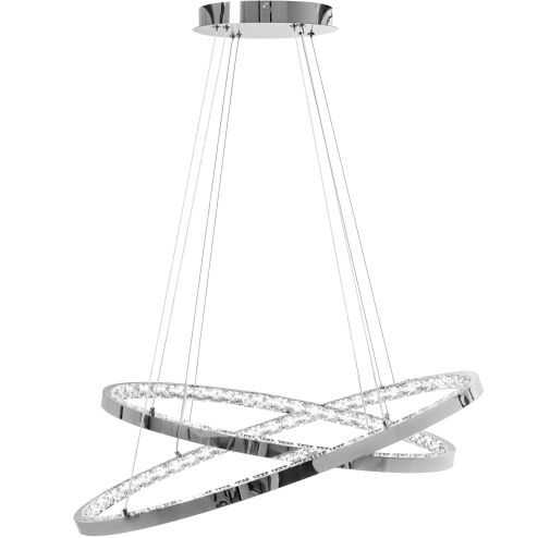 Pendant LED Lamp TOOLIGHT APP771-3CP Cristal + remote control 2-light points 70x70x50-100cm