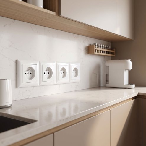 Toolight Quadruple Socket Frame Oste Jnh016-4f White