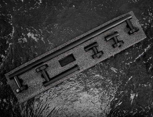 BATHROOM HOOK SET REA ARI BLACK 4 PIECES