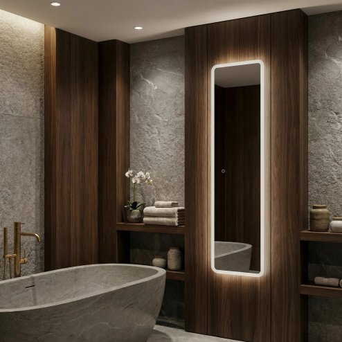 Mirror Rea Mol-Sq 150X50 Led Transparent