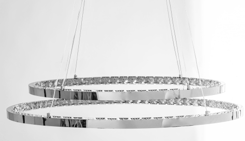 Pendant LED Lamp TOOLIGHT APP771-3CP Cristal + remote control 2-light points 70x70x50-100cm