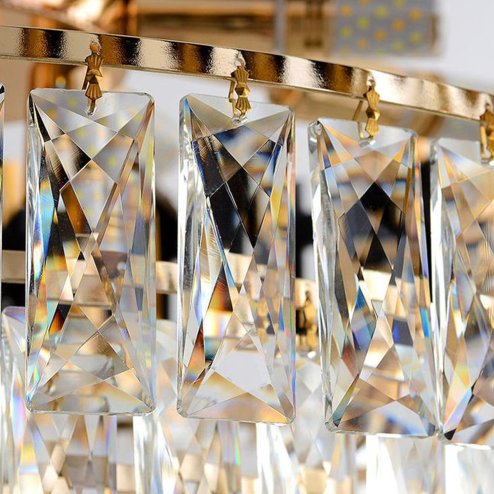 Chandelier Toolight APP1058-CP Gold Black Crystal E14 9-light points
