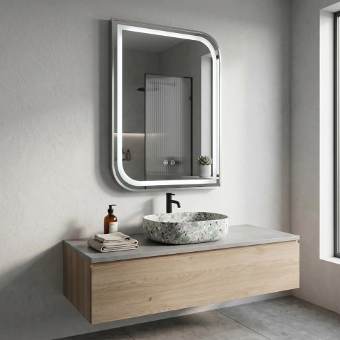 Mirror Rea Zone 80X60 Led Brush Nickel