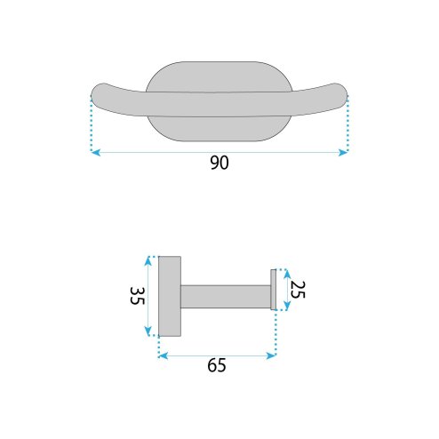 Rea Bathroom Hanger Til 105 Brush Copper