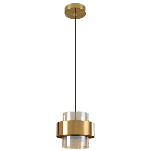 Pendant Lamp TOOLIGHT APP1236-1CP Gold Metal Glass E27 1-light point